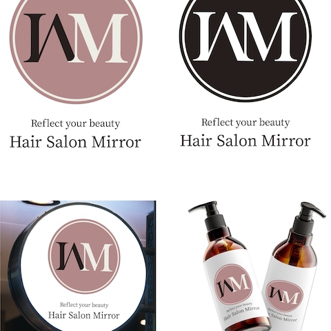 Hair Salon Mirror ロゴデザイン
