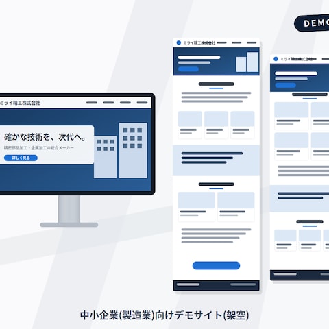 (デモ制作)中小企業(製造業)向けコーポレートサイト