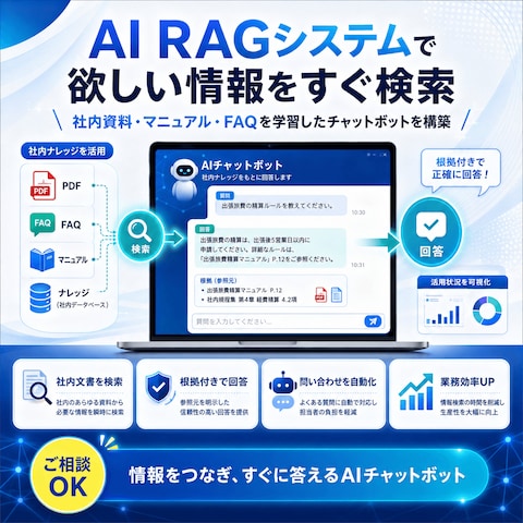 社内資料を活用したAIチャットボット構築