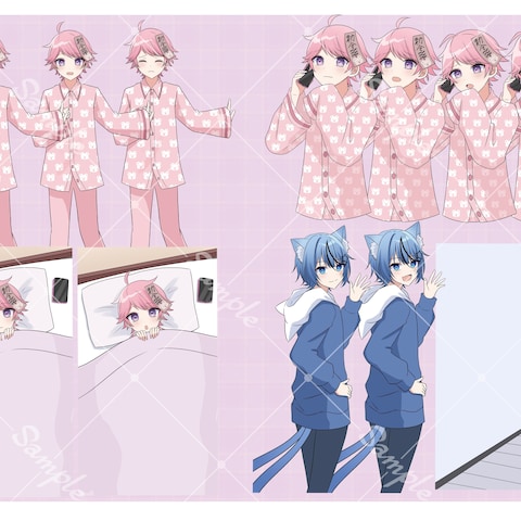 歌い手グループ どるれく みそら様 ショートアニメ用イラスト