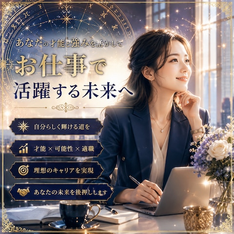 【5名限定】デビュー価格1500円！あなたの才能と適職を鑑定