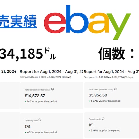 24年8月　ebay販売実績
