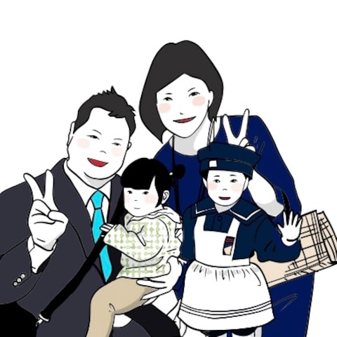 入学式の家族写真