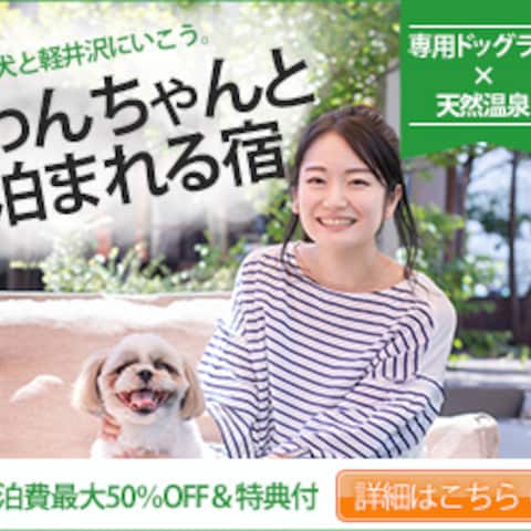 わんちゃんと泊まれる宿
