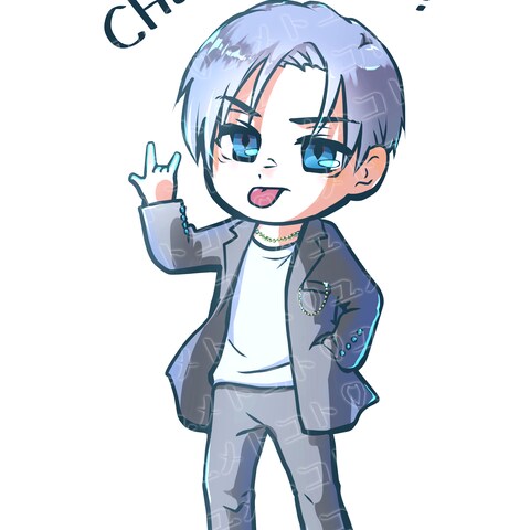 ビジネス展示会の販促用にミニキャラのイラストを制作しました
