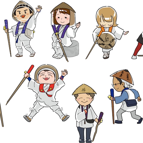 お遍路さんミニキャラ制作