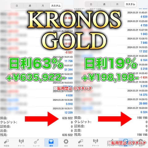 【クロノスゴールド】日利
