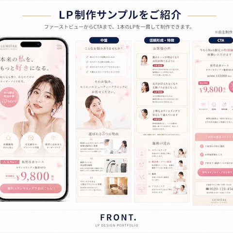 【自主制作】美容クリニック向けLPデザイン