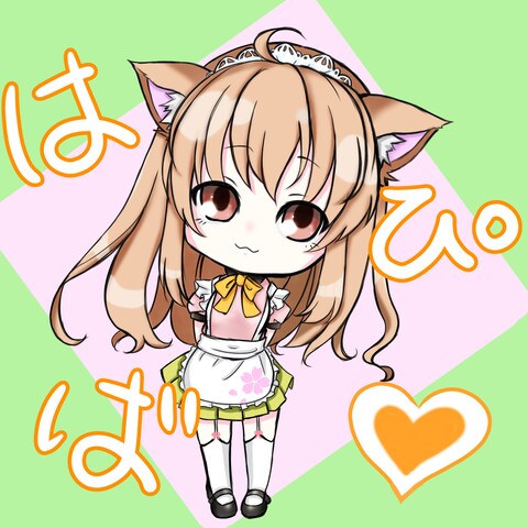 お誕生日お祝いイラスト(簡易背景)②