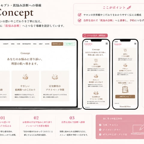 美容サロンコンセプト・導線設計