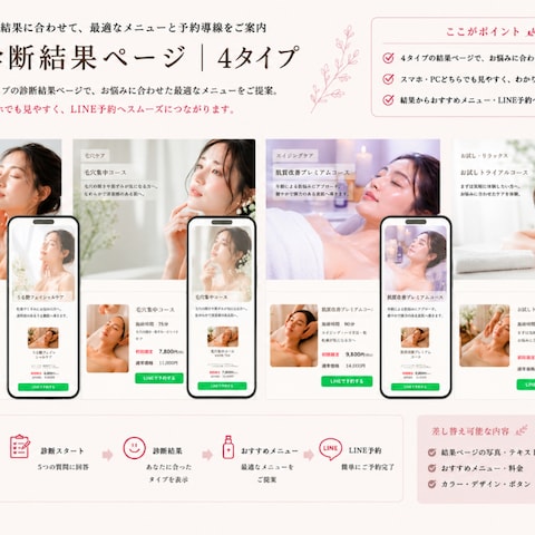肌悩みナビ・結果ページ制作