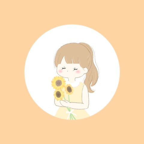 おんなのことひまわり アイコン