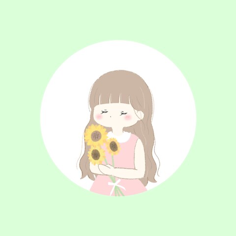 おんなのことひまわり