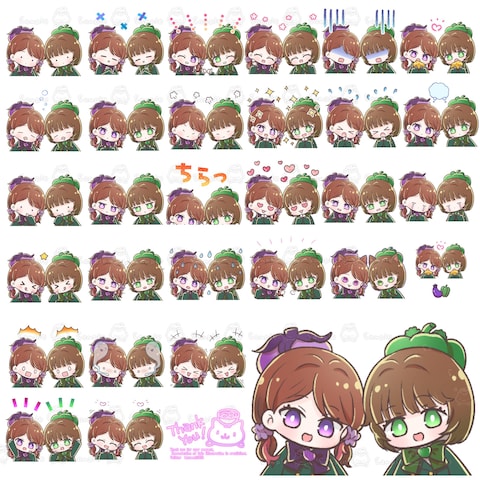 LINEスタンプサンプル 追加表情有