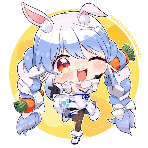 兎田ぺこら(ホロライブ)／ミニキャラファンアート