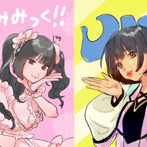 アイドルさん似顔絵イラスト