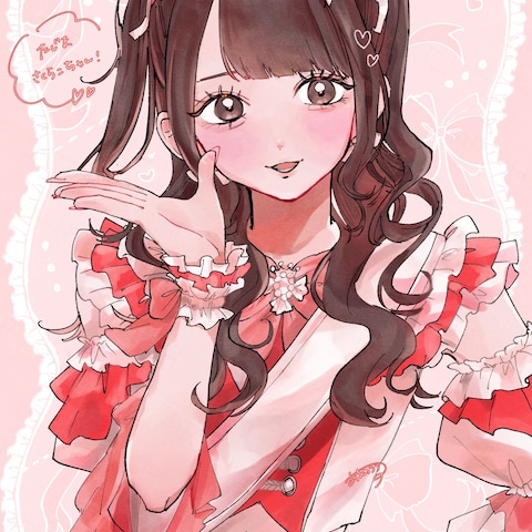 アイドル似顔絵イラスト作例