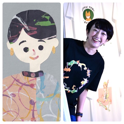 貼り絵似顔絵　サンプル