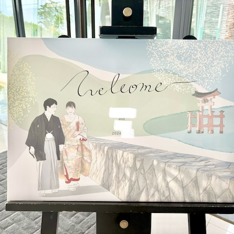結婚式ウェルカムボード作成