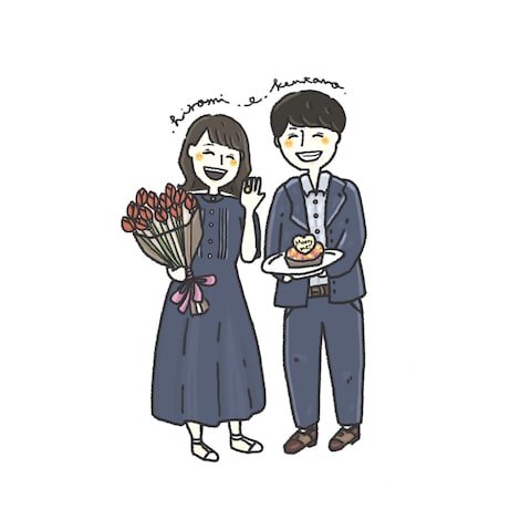 婚姻届に挿入するイラスト制作