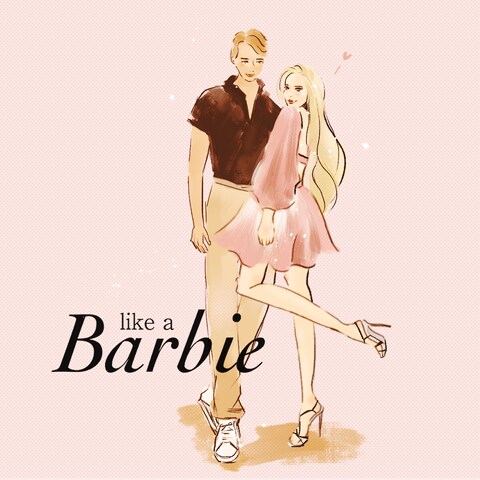 男女人物画全身イラスト