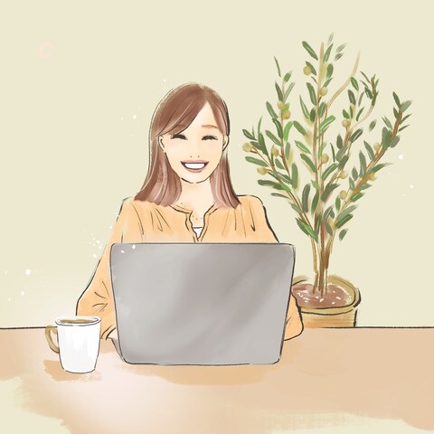 女性胸上人物画