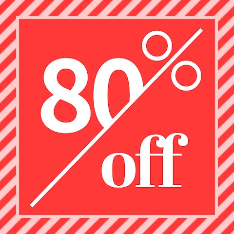 80%OFFセールのバナーバナー（広告）