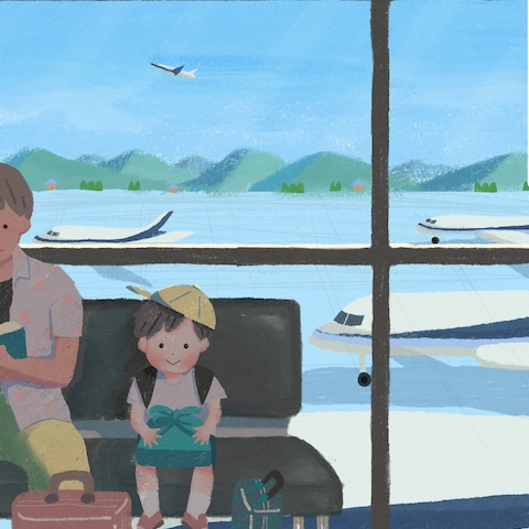 空港と男の子（コンテスト入賞）