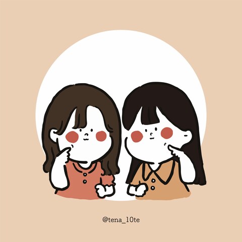 友人 ペアイラスト