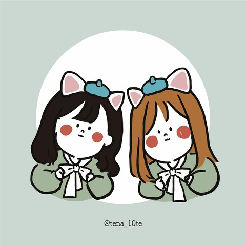 友人 ペアイラスト