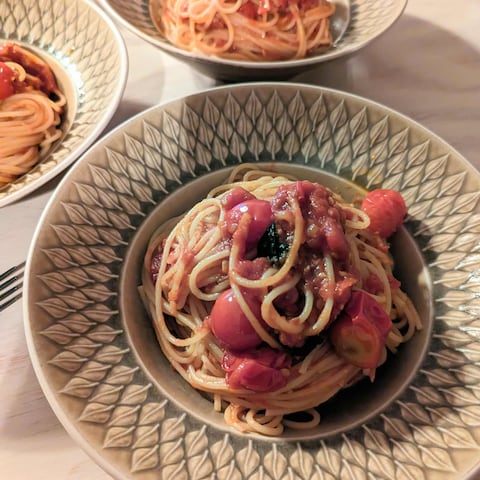 チェリートマトのトマトパスタ