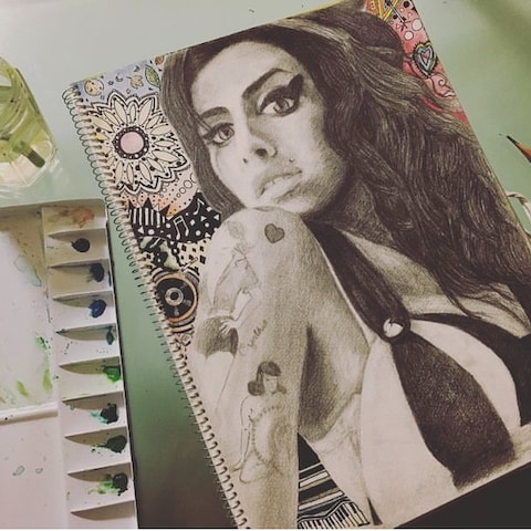 AMY WINEHOUSE 鉛筆画