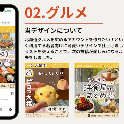 Instagram 投稿用画像デザイン実例 【グルメ】