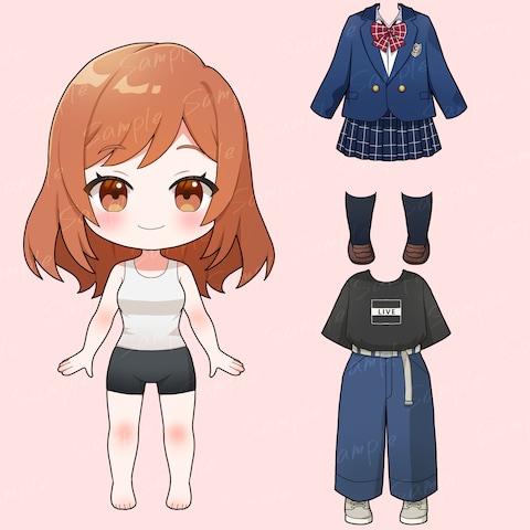 着せ替えミニキャライラスト