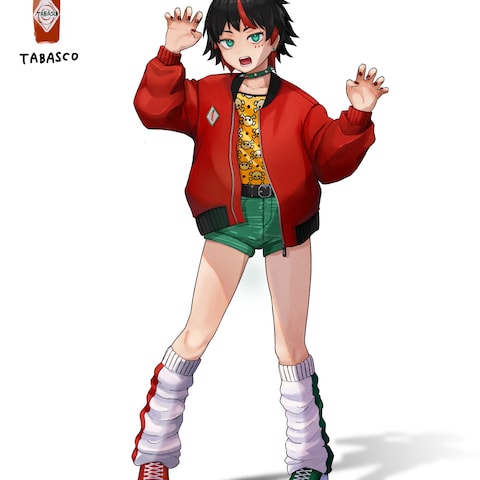 タバスコをモチーフとしたキャラクターデザイン
