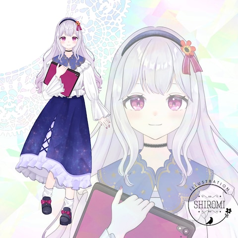 Live2d向けにパーツ分けイラスト