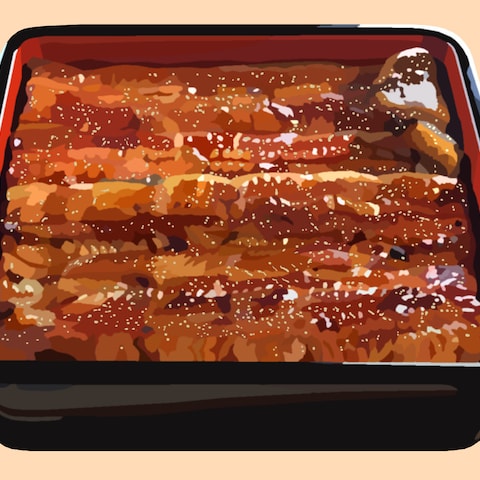 料理イラスト、鰻重