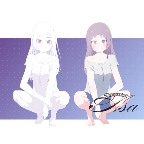 創作女性キャラ｜線と色彩で魅せる世界観の輪郭