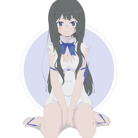 ヘスティア｜髪を下ろした、少し大人びた表情【二次創作】
