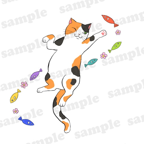 猫イラスト（グッズ用にかいたもの）