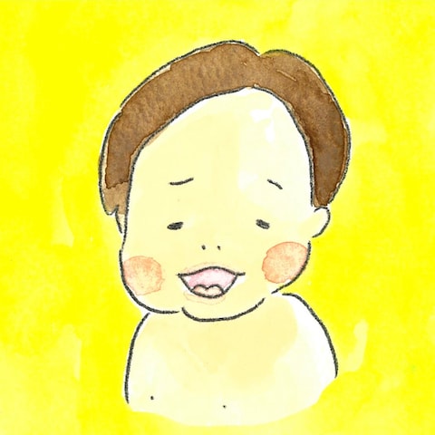 似顔絵をアイコンに。柔らかなタッチの水彩です