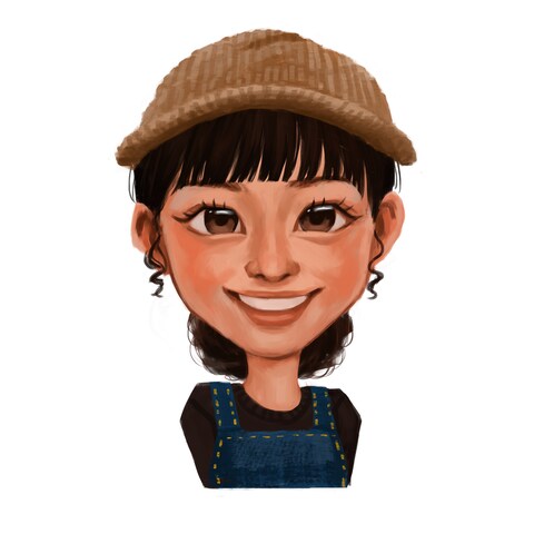 ハンバーガー店ロミズカンパニースタッフの似顔絵