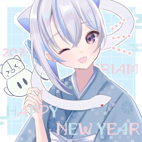 IRIAMお正月アイコンサイズイラスト