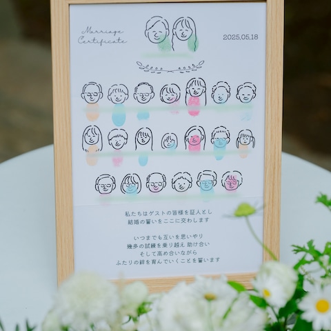 にがおえ結婚証明書(シンプルデフォルメ)