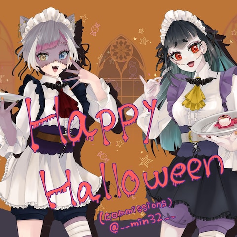 IRIAM配信者様のハロウィンオリソン立ち絵担当