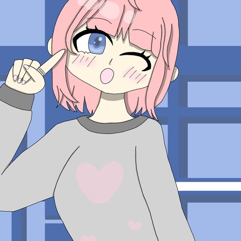 等身腰上イラスト