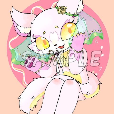 桜＋菜の花をモチーフとしたキャラクター