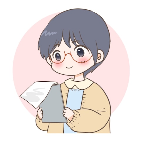 メガネの女性（アニメ風）