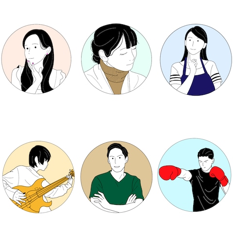 アイコン用似顔絵サンプル