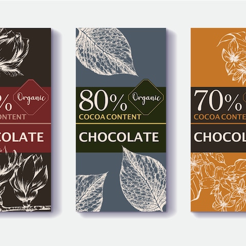 チョコレートのパッケージデザイン
